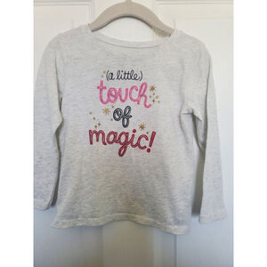 Girls Garanimals Top Size 2T Gray Long Sleeve